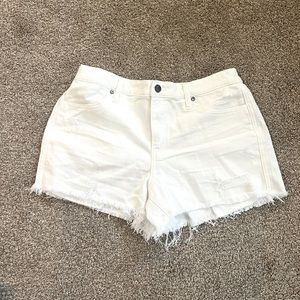 Aerie White Denim Shorts